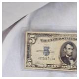 1934 A $5 Silver Certificate