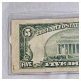 1934 A $5 Silver Certificate