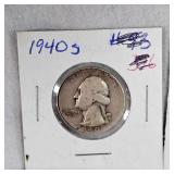 4 Silver Washingtons 25c