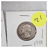 4 Silver Washingtons 25c