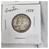 4 Silver Washingtons 25c