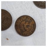 5-Indian Head Pennies