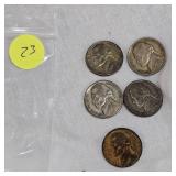 5-Silver Jefferson 5c