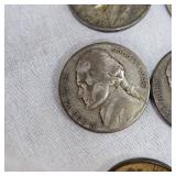 5-Silver Jefferson 5c