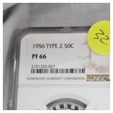 1956 Type 2 Franklin 50c NGC PF66