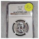 1957 Franklin 50c NGC PF64