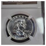 1957 Franklin 50c NGC PF64