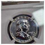 1957 Franklin 50c NGC PF64