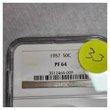 1957 Franklin 50c NGC PF64