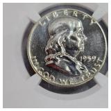 1959 Franklin 50c NGC PF63