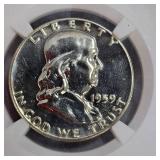 1959 Franklin 50c NGC PF63