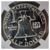 1959 Franklin 50c NGC PF63