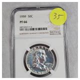 1959 Franklin 50c NGC PF66