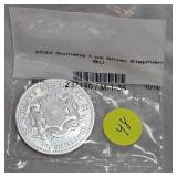 2022 Somalia 1oz, Silver Elephant