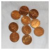 (10)1776-1976 Bicentennial Copper Indian Head 1c, Sobeigners, BU
