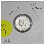 4-Mercury Dimes 10c