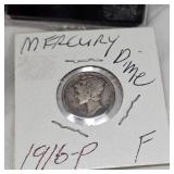 4-Mercury Dimes 10c