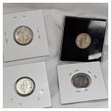 4-Mercury Dimes 10c