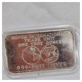 1oz .999 Silver Ingot