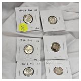 6-Silver Roosevelt 10c