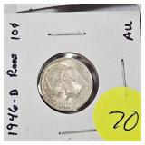 6-Silver Roosevelt 10c