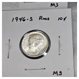 6-Silver Roosevelt 10c