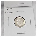 6-Silver Roosevelt 10c