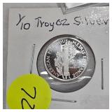 (2) 1/10 Troy oz and (1)1/4 Oz Silver Rounds