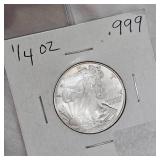 (2) 1/10 Troy oz and (1)1/4 Oz Silver Rounds