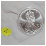 1909 Goden State Mint 2 Troy oz, .999 Silver Penny