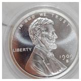 1909 Goden State Mint 2 Troy oz, .999 Silver Penny