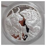 2021 $5 Canadian Bull/Bear Round, 1oz
