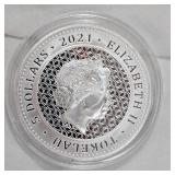 2021 $5 Canadian Bull/Bear Round, 1oz