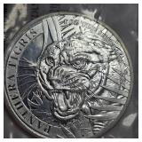 2021 Laos 1oz Silver Tiger