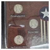 WW II Silver 5c Mint Mark Set