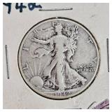 2-Walking Liberty 50c 1942 & 1920-S