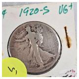 2-Walking Liberty 50c 1942 & 1920-S