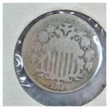 1868 Shield 5c