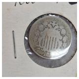 1868 Shield 5c