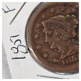 1851 Large Cent