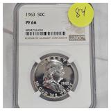 1963 Franklin 50c NGC PF66