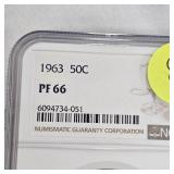 1963 Franklin 50c NGC PF66