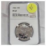 1964 Kennedy 50c NGC PF67