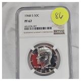 1968 S Kennedy 50c NGC PF67