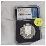2019 S Silver 1st Day Issue Kennedy 50c NGC PF69 Ultra Cameo