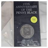150th Anniversary Penny Black Stamp Coin