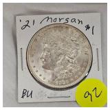 1921 Morgan $1 BU