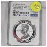 2017 BU Island S $1 Kennedy Rev PF 100th Anniversary NGC PF66, Early Release