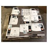 27 Boxes of TrafficMaster Dark Grey Slate 3 mil x 12 in. W x 12 in. L Peel and Stick Water Resistant Vinyl Tile Flooring 30 Sq. Ft.  Customer Returns See Pictures