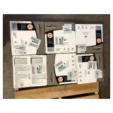 12 Boxes of TrafficMaster Natural Wood Parquet 3 MIL x 12 in. W x 12 in. L Peel and Stick Water Resistant Vinyl Tile Flooring 30 Sq. Ft.Customer Returns See Pictures